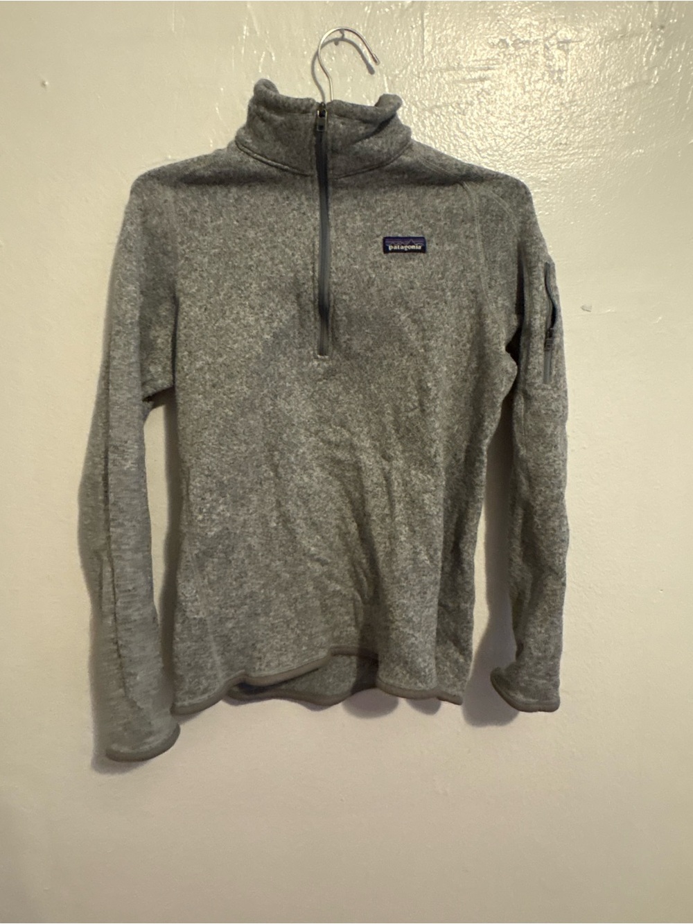 Patagonia Gray Quarter-Zip Fleece Pullover